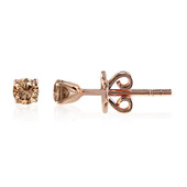 Gouden oorbellen met VS1 Argyle-Rose de France-Diamanten (Annette)