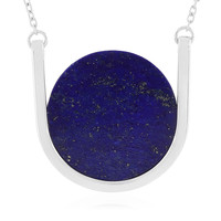 Zilveren halsketting met een lapis lazuli (Juwelo Bauhaus)