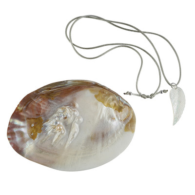 Zilveren set met een Abalone schelp