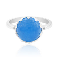 Zilveren ring met een Blauwe Jade