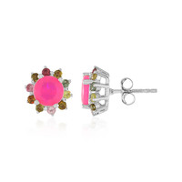 Zilveren oorbellen met Roze Ethopische Opalen
