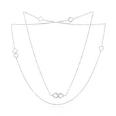 Zilveren halsketting met zirkonen