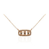 Gouden halsketting met SI1 Argyle Rose De France Diamanten (Annette)