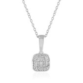Zilveren halsketting met een I2 (I) Diamant