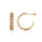 Gouden oorbellen met roze saffieren (Ornaments by de Melo)