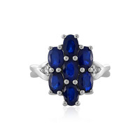 Zilveren ring met Koningsblauwe Spinellen