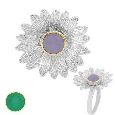 Zilveren ring met een lavendel jade (MONOSONO COLLECTION)