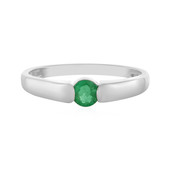 Platinaen ring met een Columbiaanse smaragd