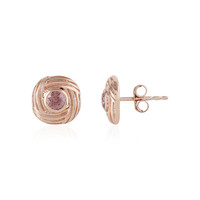 Zilveren oorbellen met roze zirkonen (SAELOCANA)