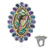 Zilveren ring met een Abalone schelp (Dallas Prince Designs)