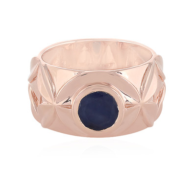 Zilveren ring met een blauwe saffier (Juwelo Bauhaus)