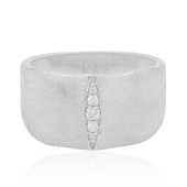 Zilveren ring met een diamant