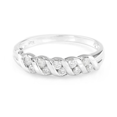 Zilveren ring met diamanten