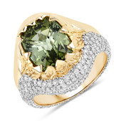 Gouden ring met een groene toermalijn (SUHANA)