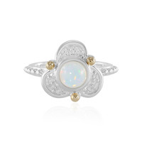 Zilveren ring met een Welo-opaal (Granulieren)