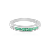 Zilveren ring met Colombiaanse smaragden