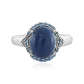 Zilveren ring met een blauwe opaal