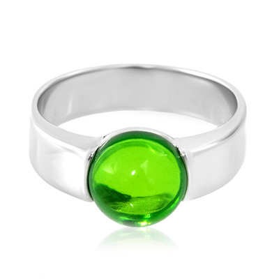 Zilveren ring met een Groene Colombiaanse Barnsteen (dagen)
