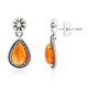Zilveren oorbellen met Oranje Steklige Oesters (Desert Chic)