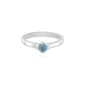 Zilveren ring met een I2 Blauwe Diamant