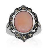 Zilveren ring met een roze opaal (Annette classic)