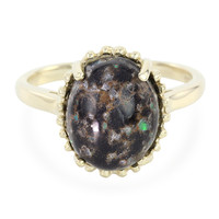 Gouden ring met een luipaard opaal