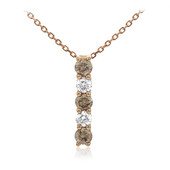 Gouden halsketting met SI2 Bruine Diamanten