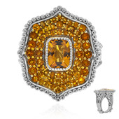 Zilveren ring met een Madeira citrien (Dallas Prince Designs)