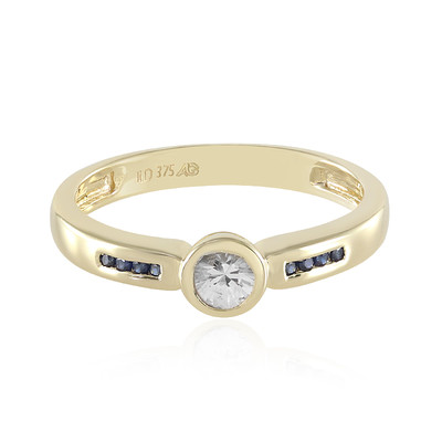 Gouden ring met een witte saffier (Adela Gold)