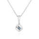 Zilveren halsketting met een I2 Blauwe Diamant