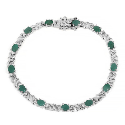 Zilveren armband met Socoto smaragden