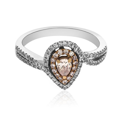 Gouden ring met een I1 Roze Diamant