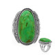 Zilveren ring met een Groene Kingman Mohave Turkoois (Art of Nature)