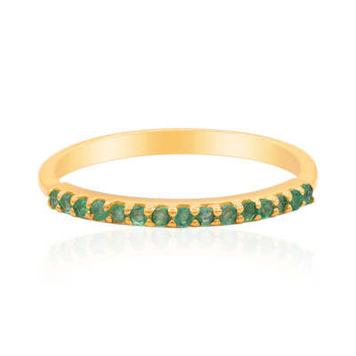 Gouden ring met Braziliaanse smaragden
