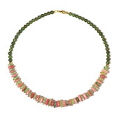 Zilveren halsketting met Roze Ethopische Opalen (Riya)