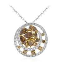 Gouden halsketting met Oranje SI Diamanten (CIRARI)