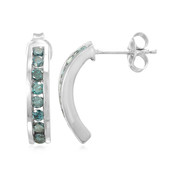 Zilveren oorbellen met Fancy diamanten (Cavill)