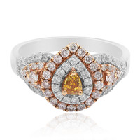 Gouden ring met een oranje diamant (CIRARI)