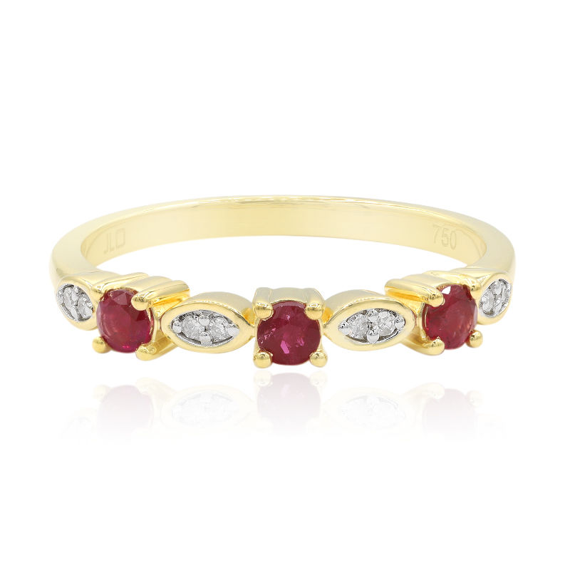 Ongekend Gouden ring met rode berilstenen-5687AR | Juwelo sieraden UT-83