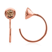 Zilveren oorbellen met SI1 Argyle Rose De France Diamanten