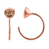 Zilveren oorbellen met SI1 Argyle Rose De France Diamanten (Annette)
