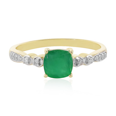 Gouden ring met een Braziliaanse smaragd