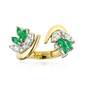 Gouden ring met AAA Zambia smaragden (de Melo)