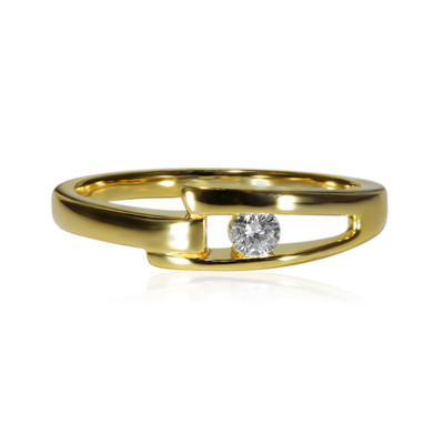 Gouden ring met een VS1-Diamant (E) (adamantes [!])