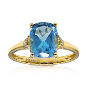 Gouden ring met een Zwitsers-blauwe topaas (CIRARI)