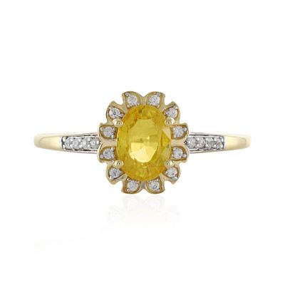 Gouden ring met een gele saffier (Adela Gold)