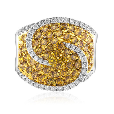 Gouden ring met SI2 Oranje Diamanten (CIRARI)