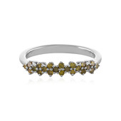 Zilveren ring met I1 Gele Diamanten