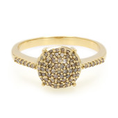 Zilveren ring met Chocolate Diamonds (Cavill)