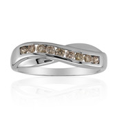 Zilveren ring met SI1 Argyle Rose De France Diamanten (Annette)